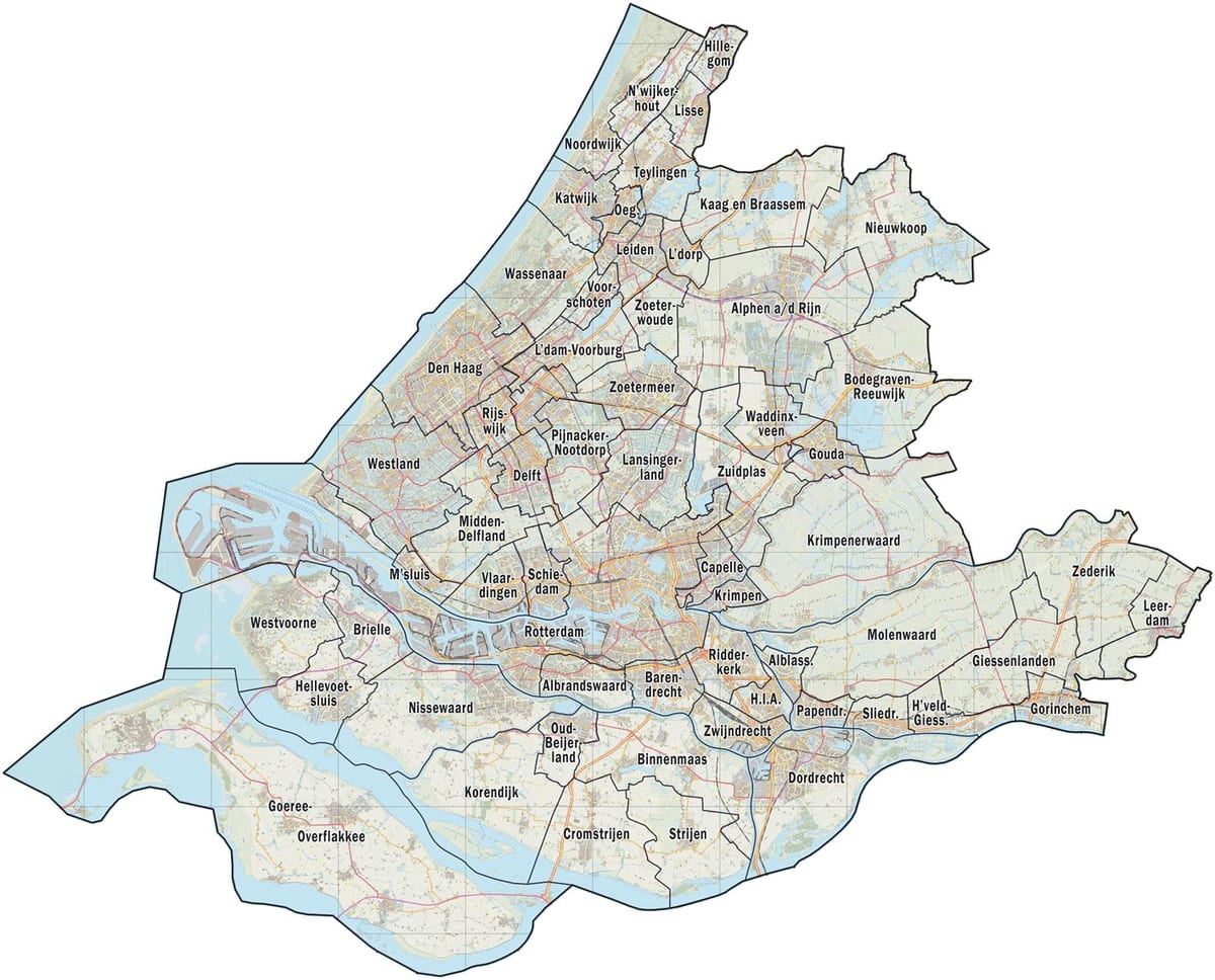 mappa di south Holland