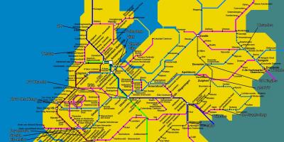 Mappa del treno in Olanda