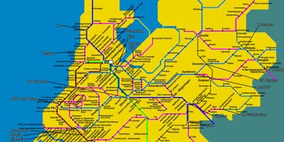 Mappa del treno paesi Bassi