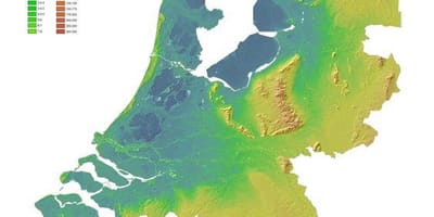 Mappa fisica della paesi Bassi